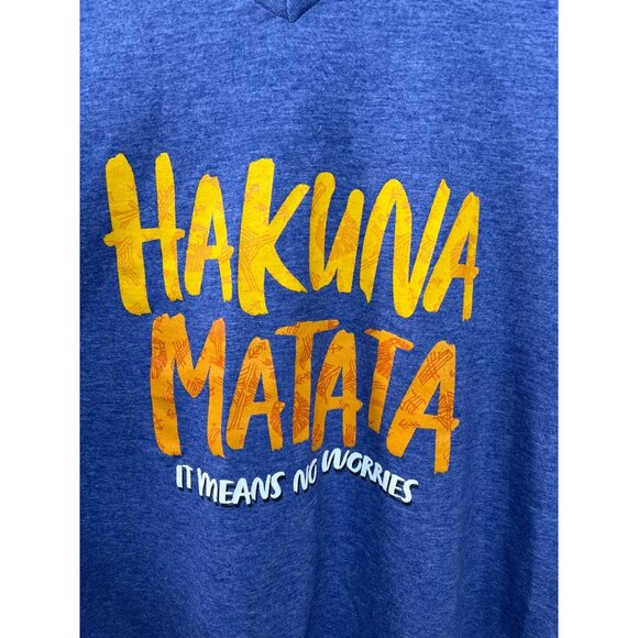 Disney Lion King Graphic Tee Small Blue Hakuna Matata T Shirt - Picture 5 of 12